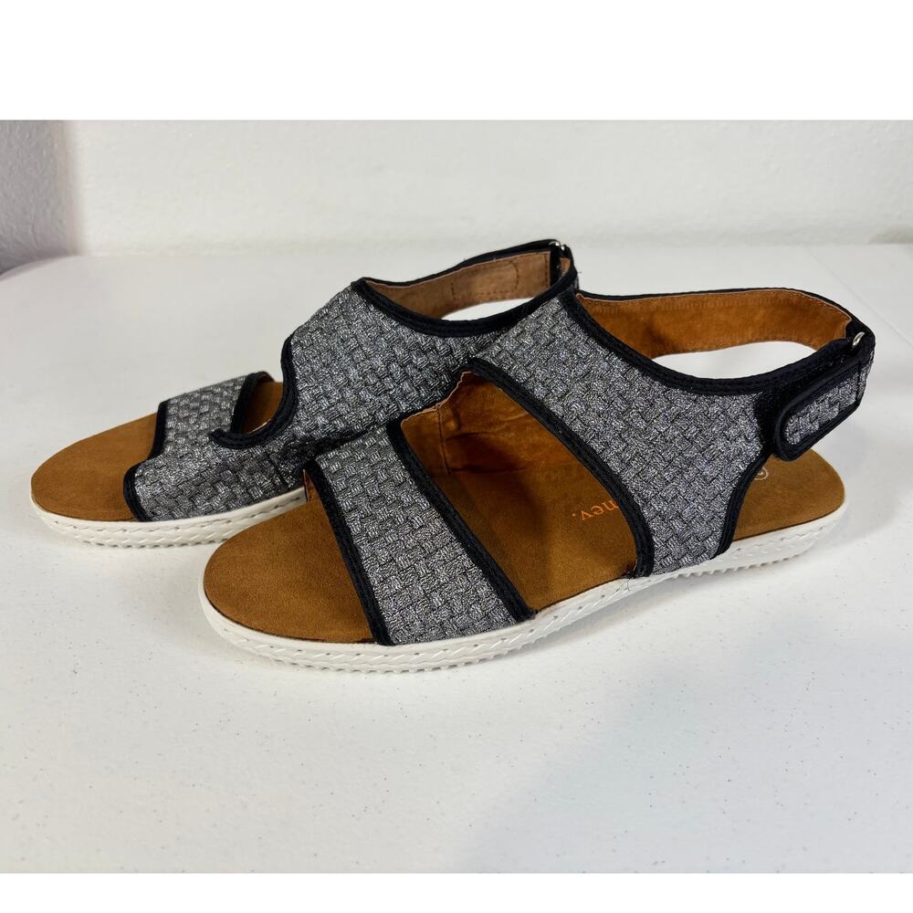 Bernie Mev Women’s Size US 7 (EU 38) Comfort Lima Sandals Pewter Slingback
